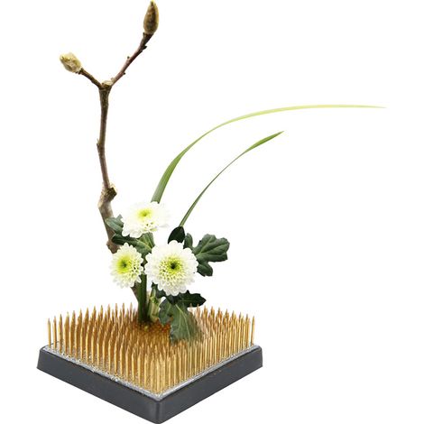 Kenzan (outil de composition florale), fournitures pour la composition florale, accessoires pour la cérémonie du thé, matériel d'art floral, outils de composition florale, kenzan en forme d'éventail (1/5)