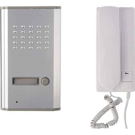 Citofono Monofamiliare Bianco 1 Cornetta Apri cancello Esterno 2 Fili RL-3208A (1/4)