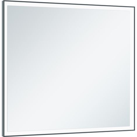 Espejo luminoso Royal Lumos 700x650x60mm anodizado negro con espejo calefactor KEUCO