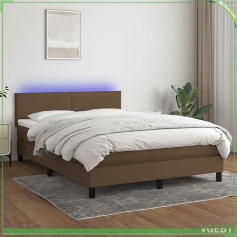 Sommier tapissier 140x200 - FAF7291712410673 - Matelas 20 cm - Surmatelas 5 cm - Bande LED colorée (1/5)