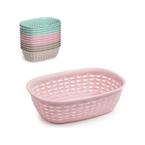 CESTA RATTAN MULTIUSOS SURTIDO COLORES