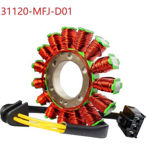 Motorcycle stator coils compatible with Honda CBR600RR, CBR600 and CBR 600R models.
