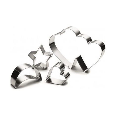Ghidini tagliabiscotti set 4 pezzi assortiti Daily acciaio inox