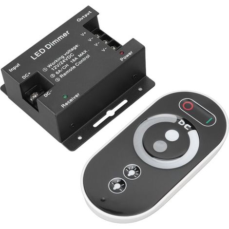 Touch-sensitive RF wireless LED intensity regulator, LED light controller, 12 V-24 V DC remote control for LED lights