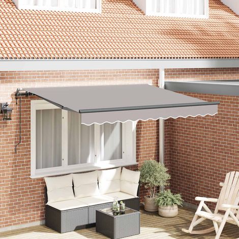 Toldo Retráctil Gris Claro 250 x 200 cm tela (1/5)