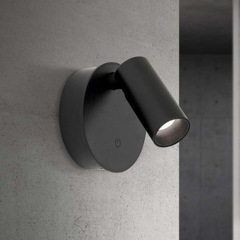 [GEBRAUCHT] B-Ware Wandstrahler Leuchte Luxy Led Akku Cct Dimmer Schwarz Aluminium (1/2)