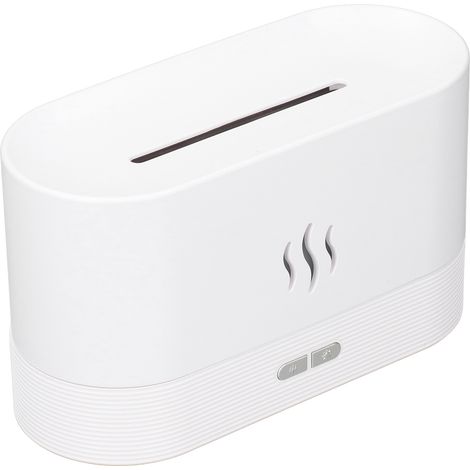 Tisch-Luftbefeuchter 180 ml mit Feuersimulation, automatischer Abschaltung, sanftem LED-Licht, dimmbar, leise, USB-Anschluss für Zuhause, Büro und Auto (Weiß) (1/5)