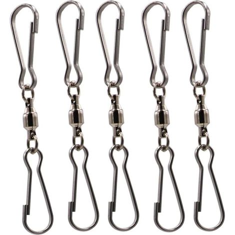 Lot de 5 accessoires pour éolienne, rotation fluide, double clip, émerillons, cintres, queues en spirale, torsadeurs, chaussettes à vent (1/4)