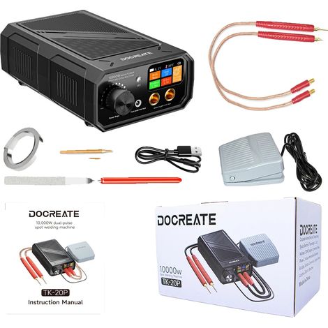 Soldadora por puntos, función de soldadura automática, diseño portátil, 10000W 1200A (1/2)