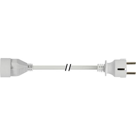 Cable de extensión Perel 3 metros blanco 3500 vatios