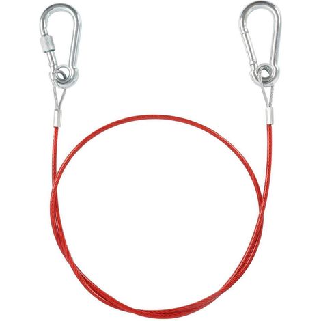 Abreisseil für Anhänger & Wohnwagen mit Karabiner, 1m, Edelstahl, Rostfrei (1/5)