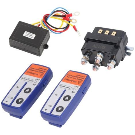 12V 250A Relais de Treuil Industriel Télécommande Relais Contacteur Commutateur pour ATV UTV 2000 à 5000lbs Treuil avec 6 Capuchons de Protection Ovsor