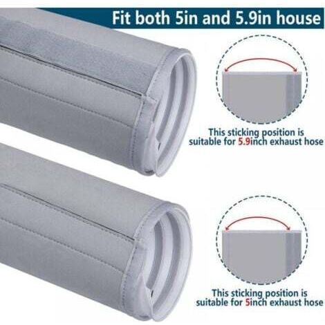 NALOOKAMIC  150x53cm Protection pour Tuyau Climatiseur , 5\