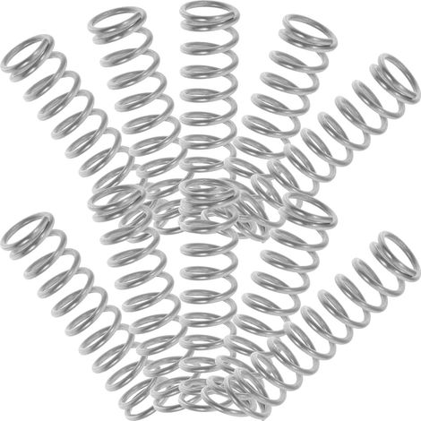 10 Pièces Kit de Petits Ressorts D'extension Compression en Acier Inoxydable Argenté, Élasticité et Facile à Installer Réparation de Portes de Meubles et Bureaux (1/5)
