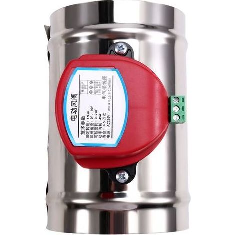 Amortisseur Électrique 220V Acier Inoxydable Vanne D'Air Motorisée Clapet Anti-Retour Tuyau 100mm 4 Pouces (1/4)