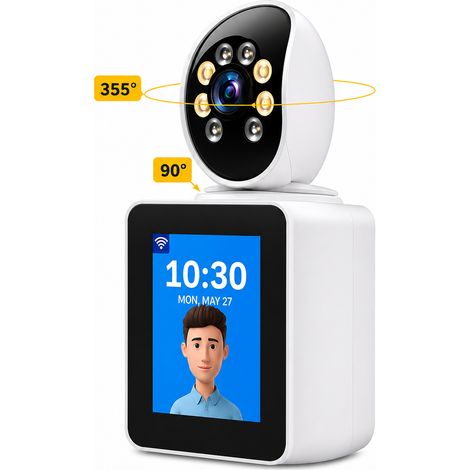 Telecamera IP WiFi PTZ 355° con Schermo HD Audio Bidirezionale (1/5)