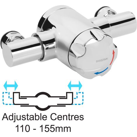 Bristan Sirrus Gummers OPAC TS1203 Exposed Thermostatic Mixer Shower 110 130mm