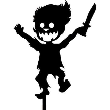 Halloween-Hofschilder mit Pfählen – Halloween-Pfahl-Kunstschilder – Gartenpfähle – Horror-Hofpfähle – multifunktionale, dekorative Metall-Foto-Requisiten für 2 Stück (Abbildung 1 + Abbildung 2) (1/5)