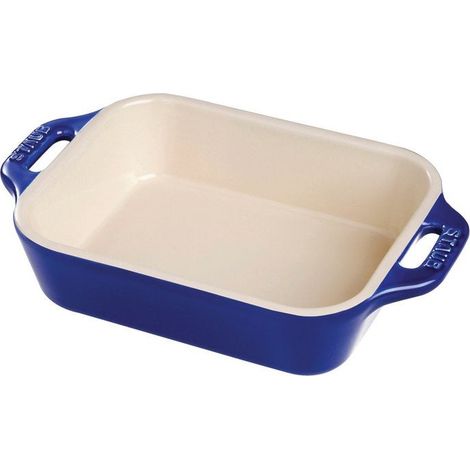 Pirofila Gratin Rettangolare 32 x 21 cm Blu Scura in Ceramica