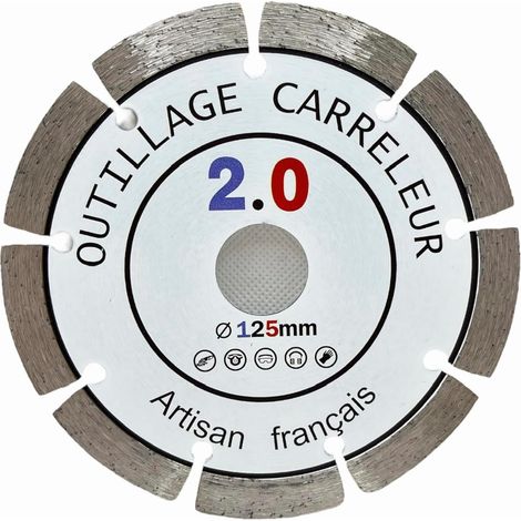 Disque Diamant 125 mm  Coupe Parpaing, Brique, Pierre & Béton Outillage Carreleur 2.0