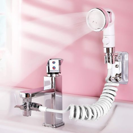 Duschkopf für Waschbecken, Teleskop-Duschkopf für Bidet, Wand-Duschkopf für Waschbecken, wassersparender Duschkopf, ideal zum Haarewaschen oder Reinigen des Waschbeckens. (1/5)