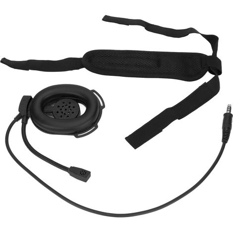 Casque Moto Bluetooth avec Intercom et Prise Militaire - Noir