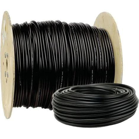 Electraline Starkstromkabel schwarz 100 Meter