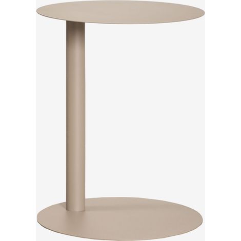 SKLUM Runder Gartentisch Ø40 cm aus Edelstahl Yannik Moka Braun