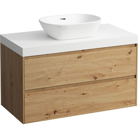 LAUFEN LANI encimera de lavabo blanco mate incl. mueble bajo