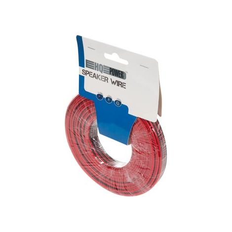 HQ-Power Cable de altavoz 2x1,50mm², 25 metros, rojo negro, carrete, cable de cobre OFC puro, instalación de audio, cableado de sonido profesional, estudio, en vivo, hogar