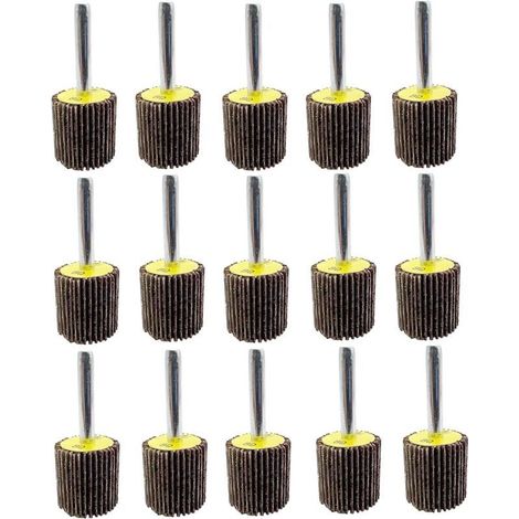 Roue Abrasive 25 pièces 25X25x6mm Grain 80 Disque a lamelle pour Brosse Poncage Perceuse Accessoires Polissage Bois Metal (1/5)