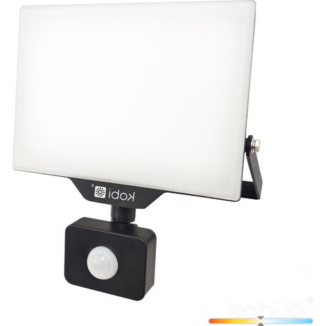 Projecteur LED avec détecteur de mouvement 50 W 4000 K 4250 lm noir IP54 DELYO MHNC Kobi (1/5)