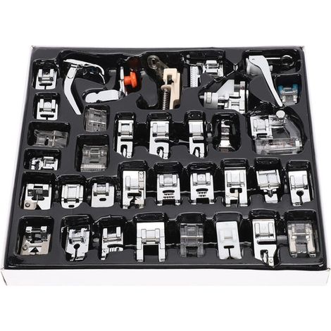 Year-End Presser Foot Set, 35 Pcs/Set Sewing Machine Supplies for Home, Multifunctional Household Metal Presser Foot Tool Kit, Home Accessory (1/5)