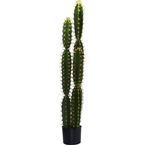 Pianta cactus Artificiale con vaso tondo cm Ø18xh124