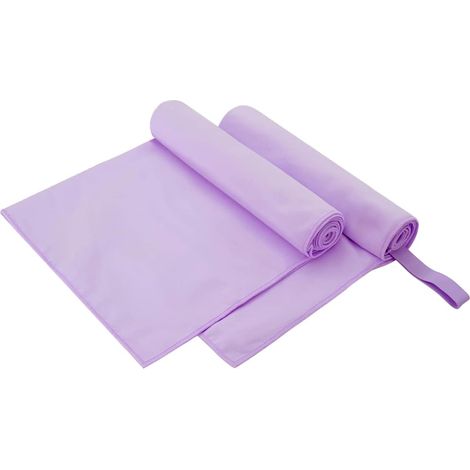 Sporthandtücher 2 pcs Lila 100 x 50 cm Polyester und Polyamid