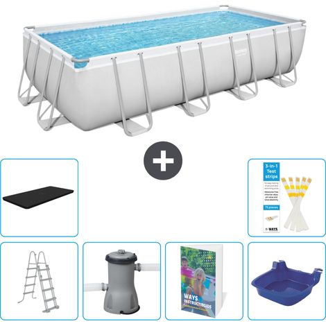 Bestway Power Steel Rechteckig - 488x244x122 cm - 7-teilig S662