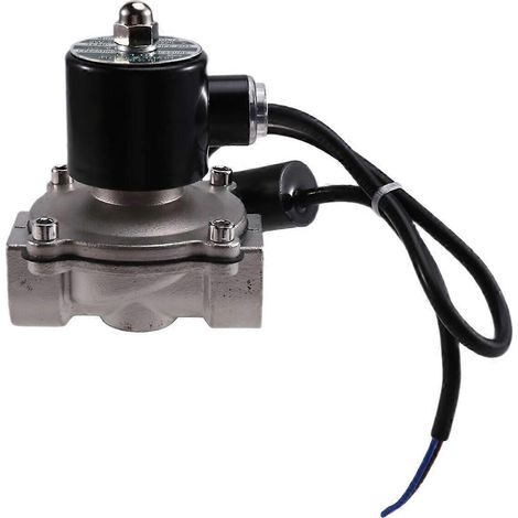 DN25 304 acier inoxydable eau tuyau Solenoid vanne de contrôle 220V Pipeline Normally Closed eau vanne 1 pouce (1/5)