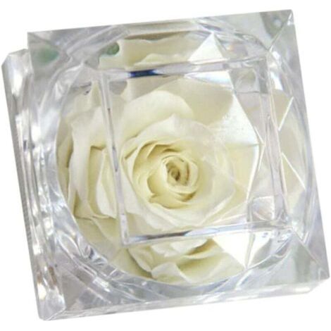 Décorations de mariage en cristal avec tous les cœurs Décorations pour femme Rose Fleur préservée (1/4)