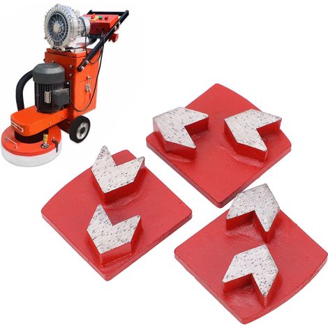 Blocs de meulage diamantés pour béton, règle à flèche en queue d'aronde, rouge n° 30 (1/5)