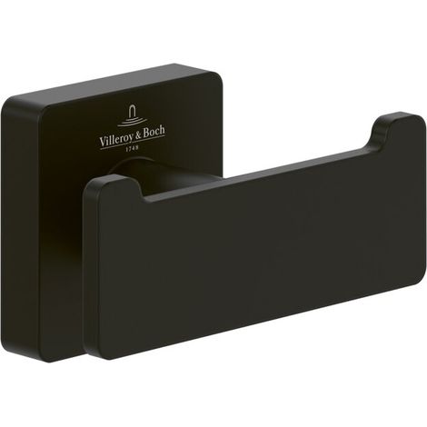Villeroy und Boch Elements Striking Doppel-Handtuchhaken TVA152012000K5 matt black, 80x44x45mm (1/2)