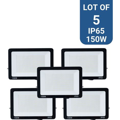 Lotto x 5 - Fari a LED da esterno 150W - 95lm/W - IP65 - Bianco Freddo