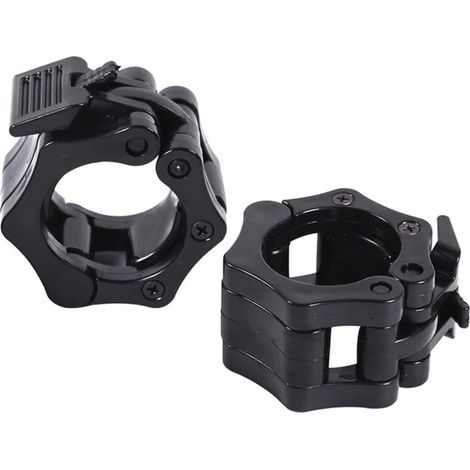 Colliers Haltère Olympique - 1 Paire - Nylon Et Abs - Verrouillage Rapide - Musculation Et Fitness - 50mm (1/5)