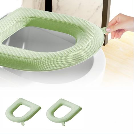 Set mit 3 dicken, wasserdichten EVA-Toilettensitzbezügen schnelltrocknende, waschbare Toilettensitzbezüge, geeignet für den Einsatz zu Hause und im Hotel.