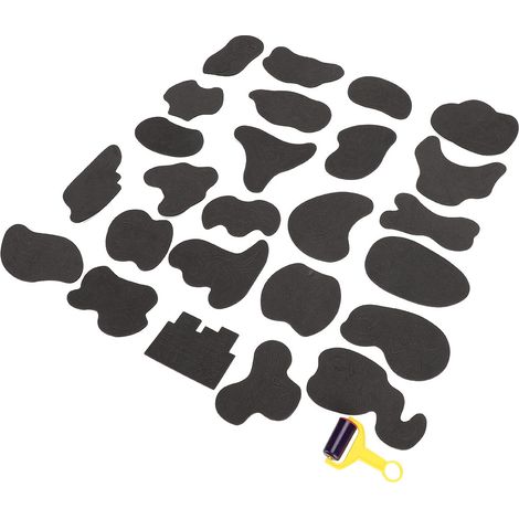 25 pochoirs à motifs de tatouage capillaire à colorier et à sculpter, autocollants pour coiffure (1/5)