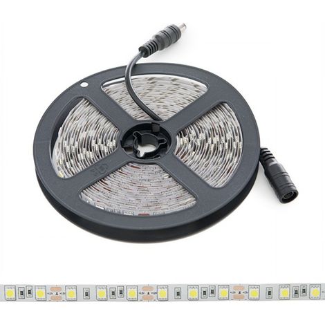 Striscia da 300 LED 72W 3,780Lm CRI85 4200ºK SMD5050 12VDC x5M 40,000H [PL219009NW]-Bianco naturale