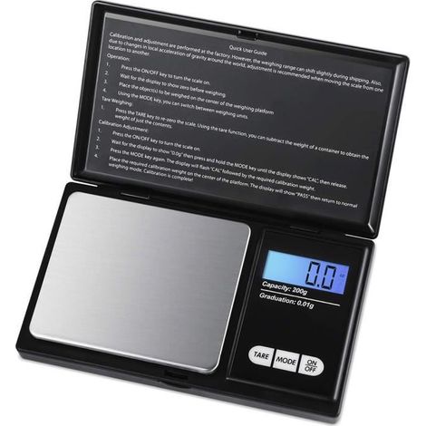 Balance de cuisine numérique - Haute précision - 0.01g - 500g - LCD - Tare automatique (1/4)