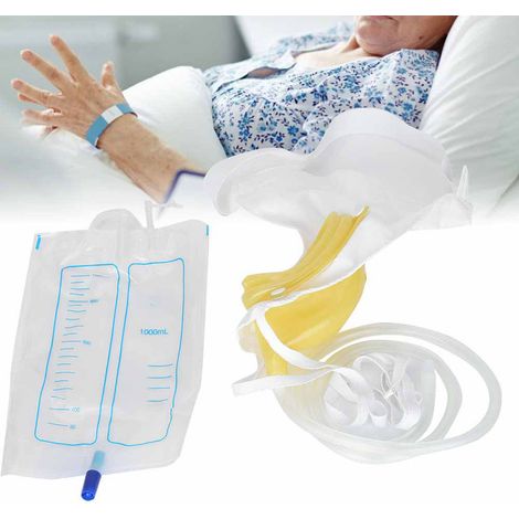 Urinoir pour adultes avec sac de recueil d'urine en latex et sac cathéter pour hommes et femmes âgés n° 3 (1/5)