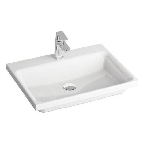 Ravak Comfort - Lavabo 60x46 cm, avec 1 point d'amorçage, blanc XJX01260001 (1/5)