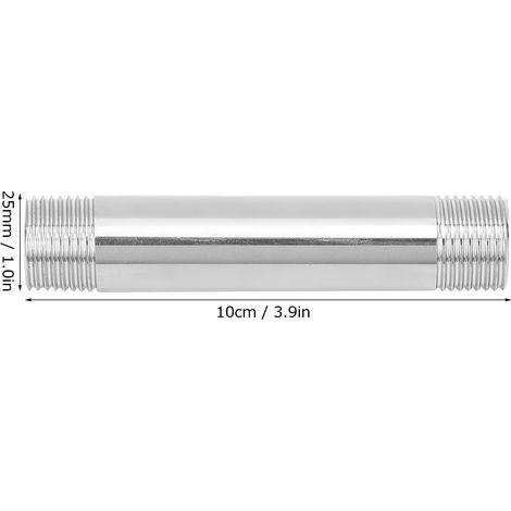 Gewinderohrverschraubung mit gleichem Durchmesser – Edelstahl-Rohrverschraubungen G3/4 Außengewinde-Verlängerungsstange 10 cm – 2 Stück (1/5)