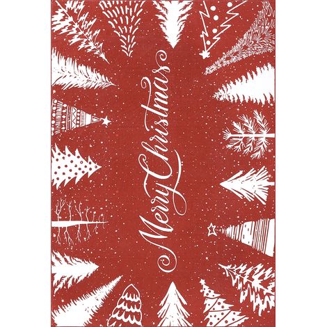 Tapis Rond de Noël Lavable Antidérapant Sapin et Flocons - 120120cm (1/5)